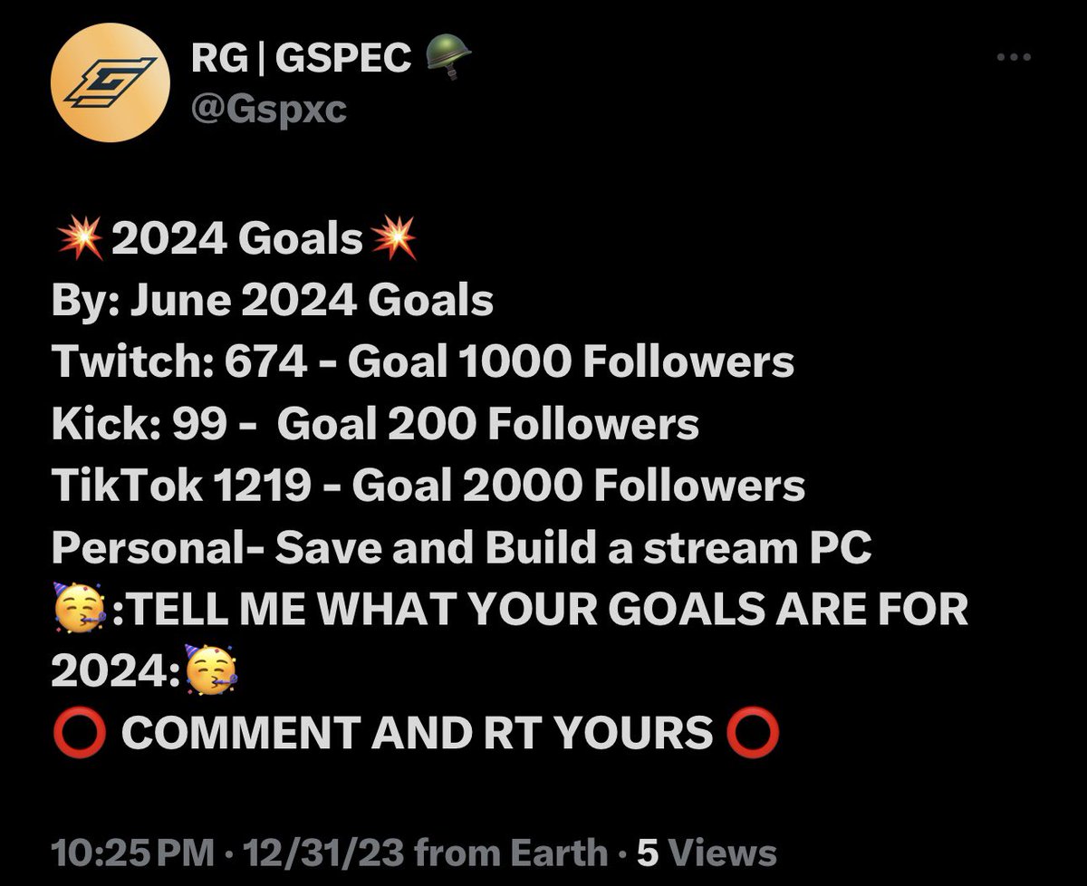 🔥 Ending 2024 at 👀✨

Twitch - 1800
Kick - 150
TikTok -  1700
YouTube -280
Facebook - 144
Instagram - 142
Steam pc ✅
Now I’m happy with my growth 😊 and how we been posting and expanding to all platforms! LOVE YOU CHAT!

✨ 2025 our year ✨