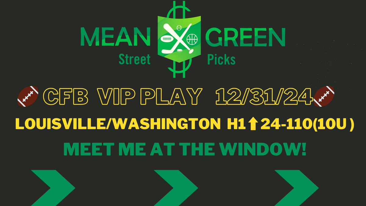 MeanStreetPicks's tweet image. ⭐🏈⭐🏈⭐🏈⭐🏈⭐🏈⭐
Boom! Absolutely too easy 💪
Cash that ticket! Meet me at the window Fam #sportsgambling #Gamblingx #cfb 🏈💰