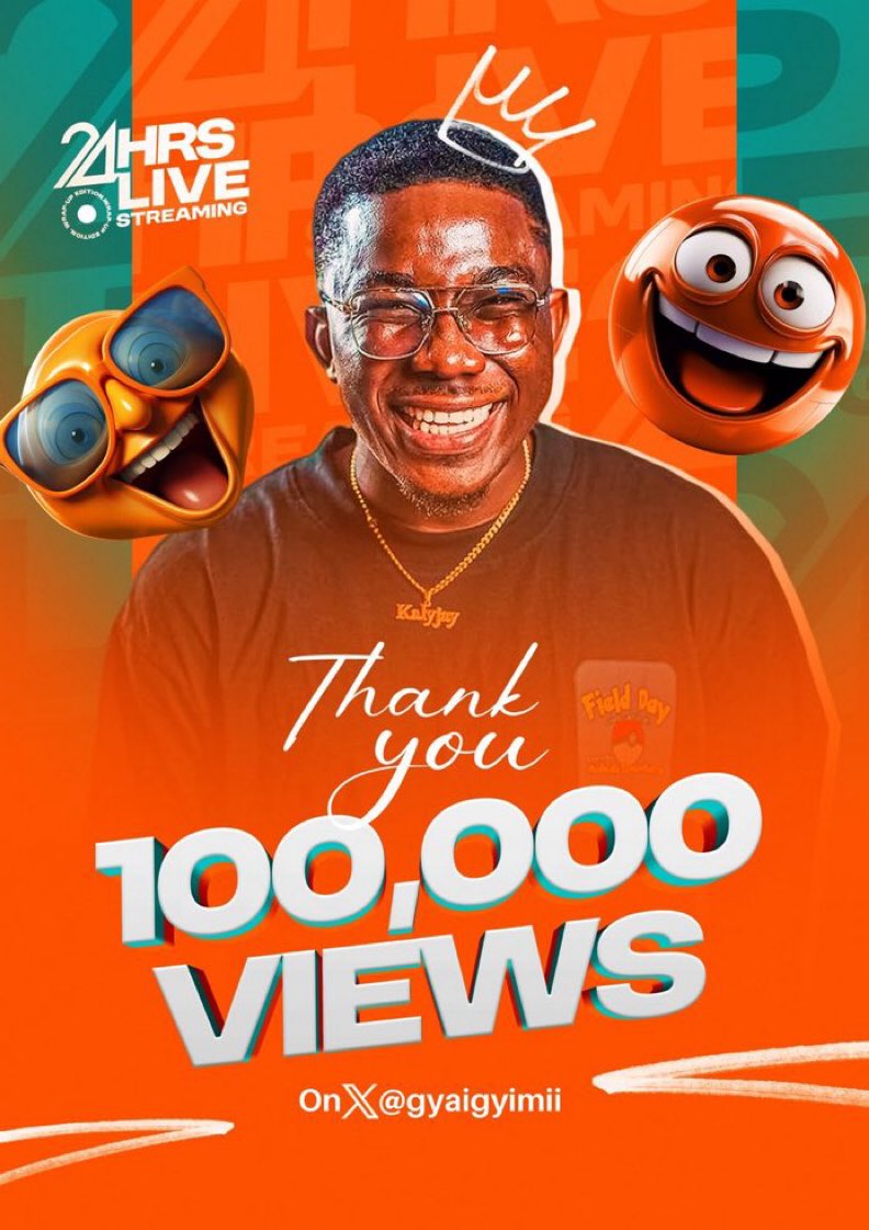 #MrInfluencerUg πΊπ¬π³π¬π¬π (@mrinfluencerug1) on Twitter photo Thank you for turning up
100000 views
#24HoursWithKaly | <a href="/gyaigyimii/">KALYJAY</a> | <a href="/PulseGhana/">Pulse Ghana</a> | <a href="/TheBroCodeGh/">BroCode Studios</a> Thank you for turning up
100000 views
#24HoursWithKaly | <a href="/gyaigyimii/">KALYJAY</a> | <a href="/PulseGhana/">Pulse Ghana</a> | <a href="/TheBroCodeGh/">BroCode Studios</a>