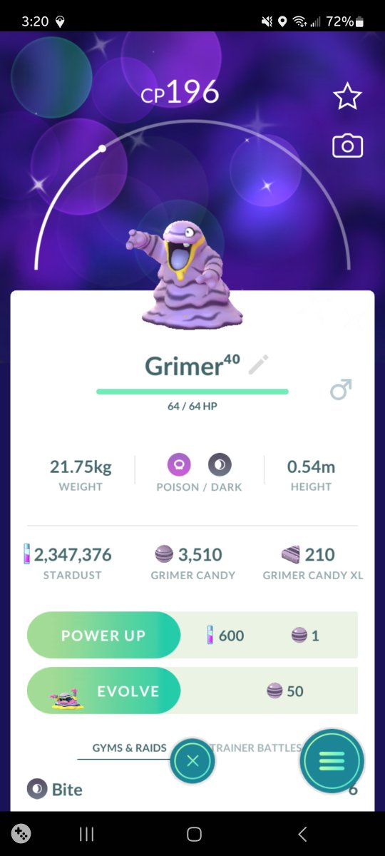 PokeHexDex's tweet image. Next up I got this shiny #AlolanGrimer on my birthday which was a great surprise! (2/5)