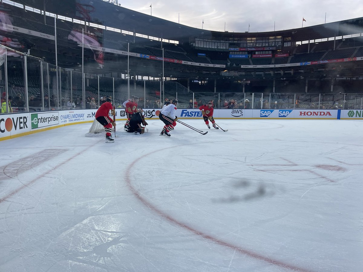CallDerek's tweet image. Winter Classic in Chicago… Got to watch Blackhawk’s practice yesterday at Wrigley Field. The NHL does a great job with these events - Wrigley looks amazing!