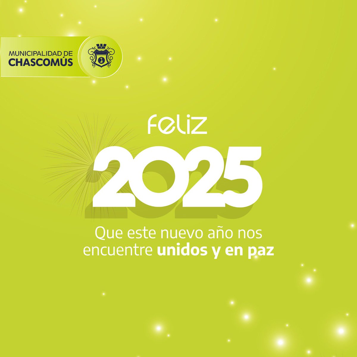 ✨ Disfrutar, celebrar y brindar. Encontrarnos en familia y amigos, con vecinos y vecinas. 

¡Feliz 2025! 🥂

#ChascomúsEntreTodos