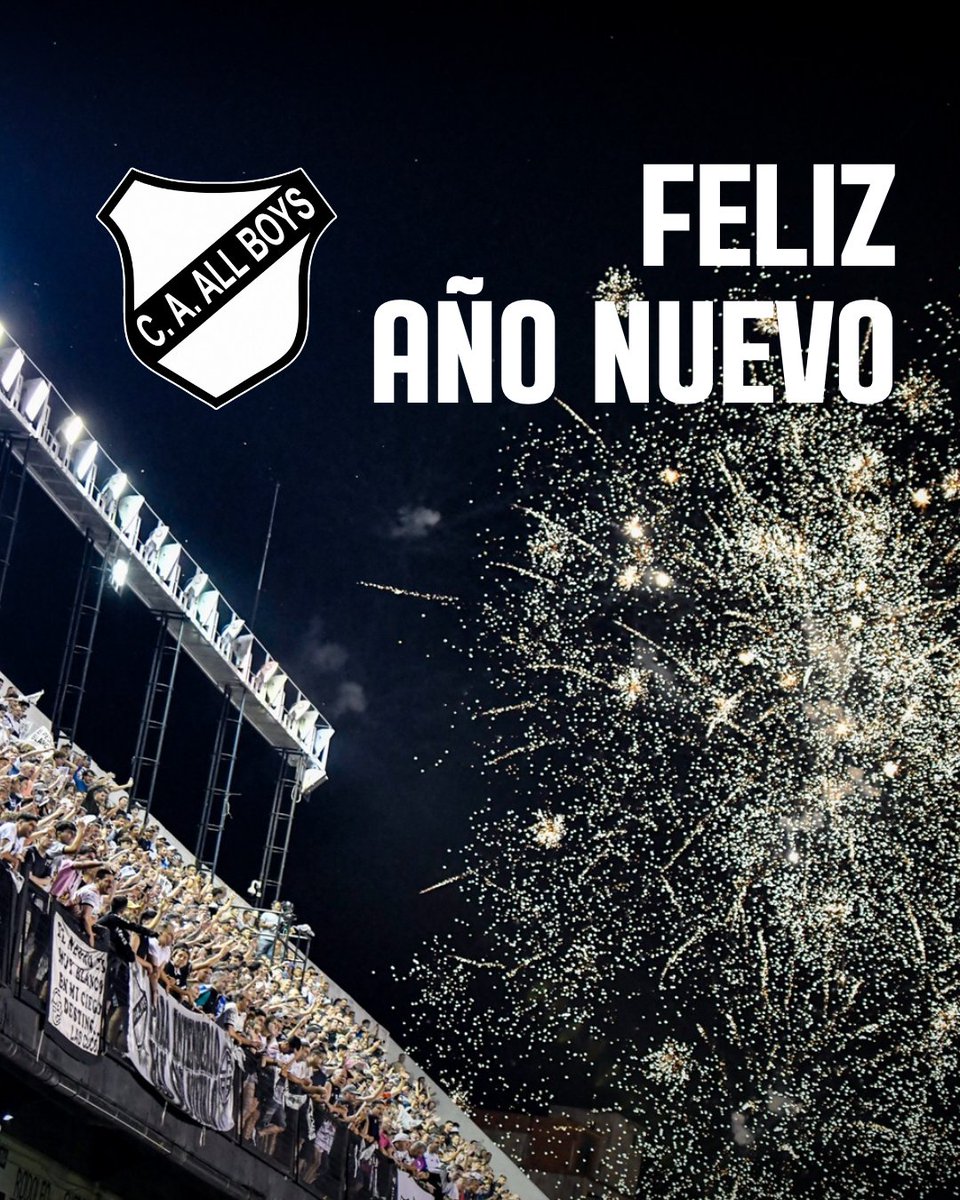 caallboys's tweet photo. ¡Feliz año nuevo! ✨

El Club Atlético #AllBoys le desea un gran 2025 a toda la familia Blanca y Negra 🌟

🤍🖤 #SoyDeAllBoys 🖤🤍 https://t.co/3olyQT9ML0