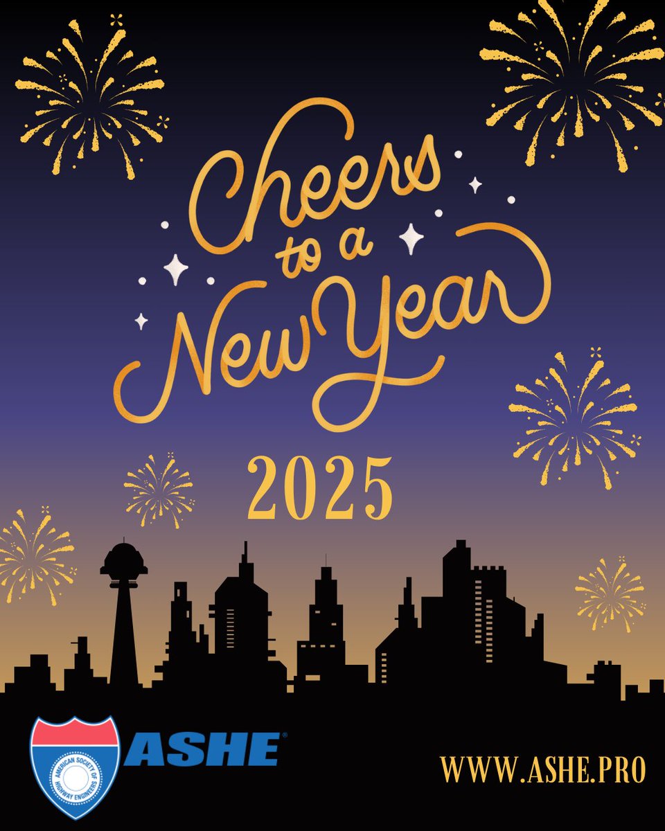 Cheers to 2025! Warmest wishes for a wonderful year ahead! #happynewyear #2025 

Not a member of ASHE yet? Join today! ashe.pro