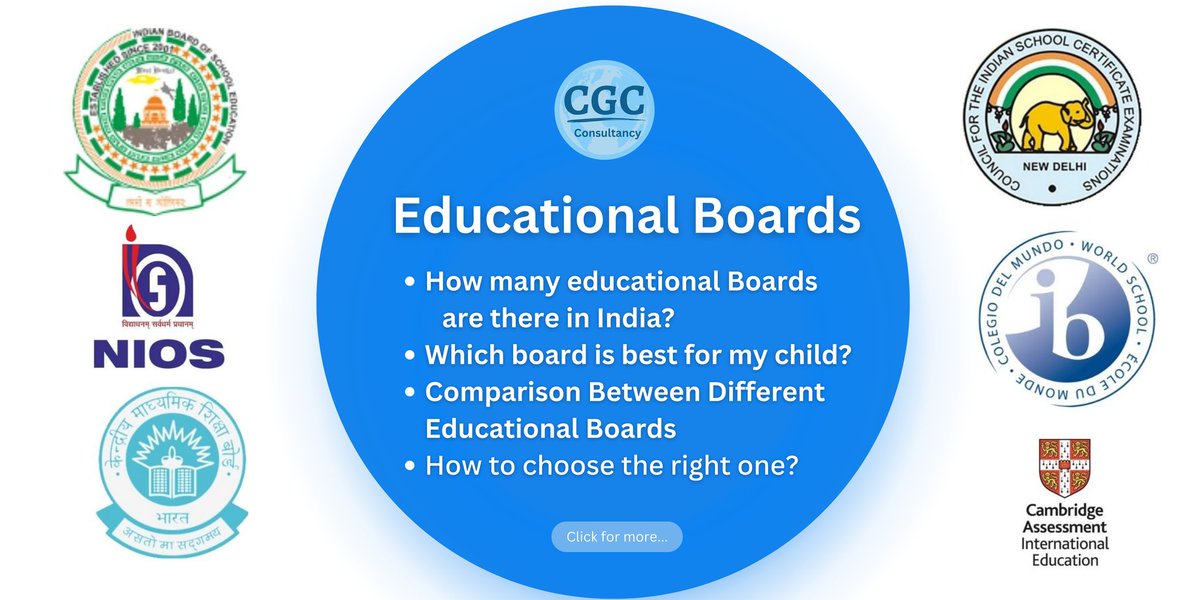 cgcconsultancy's tweet photo. Which Educational Board is best for your child? 
For more educational information contact CGC https://t.co/5WRULFCY0V