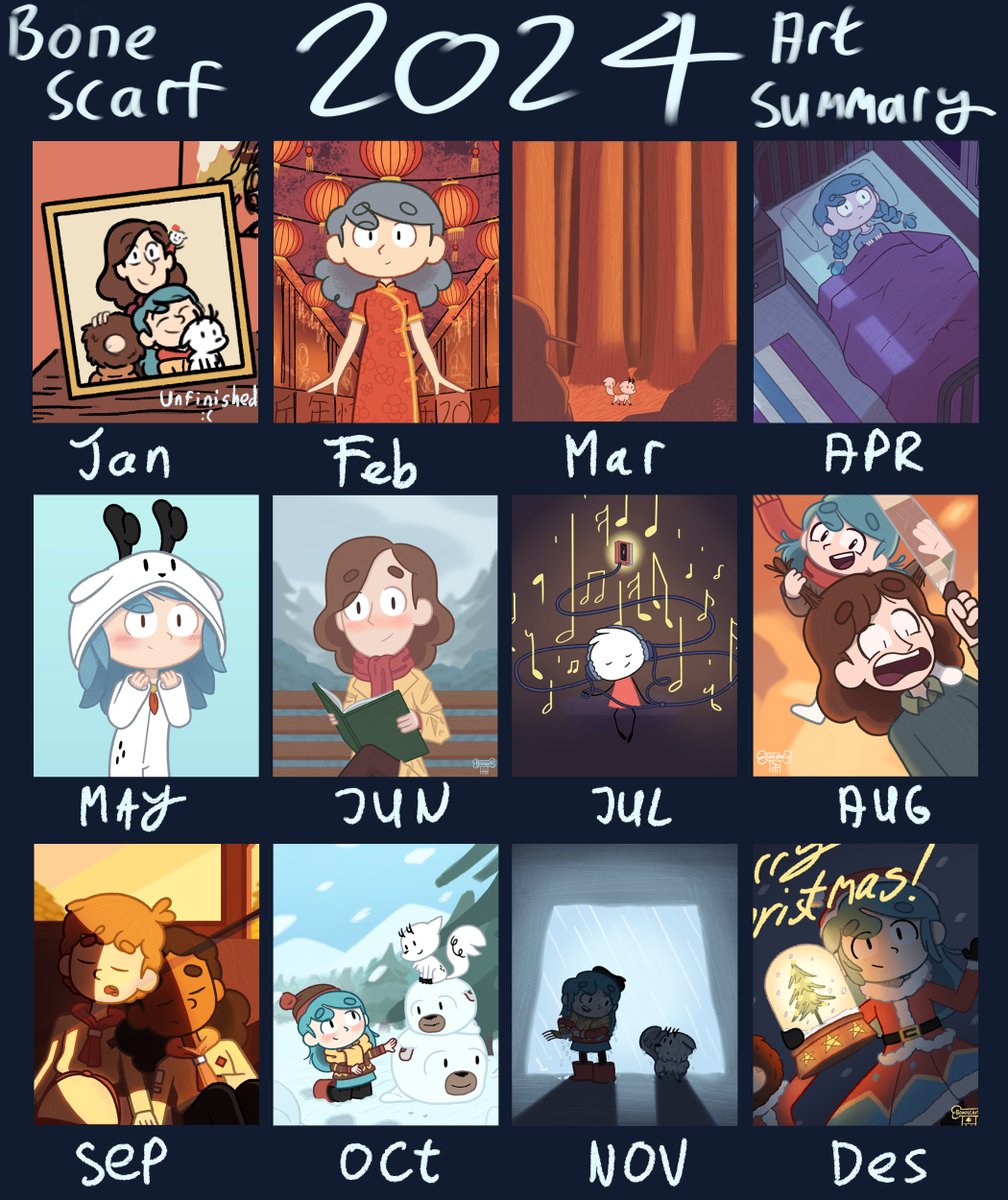 bonescarf's tweet image. 🌟My Art Summary of 2024!🌟
