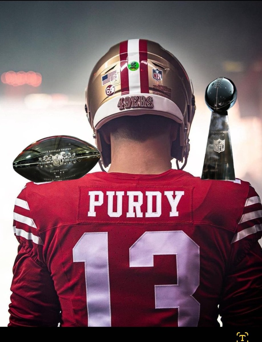 FoN9ne's tweet photo. 13-4, Superbowl is at Levi's, CMC comeback player of the year &amp; Purdy leads the Niners back to the top of the mountain. https://t.co/wy9JyUPTFC