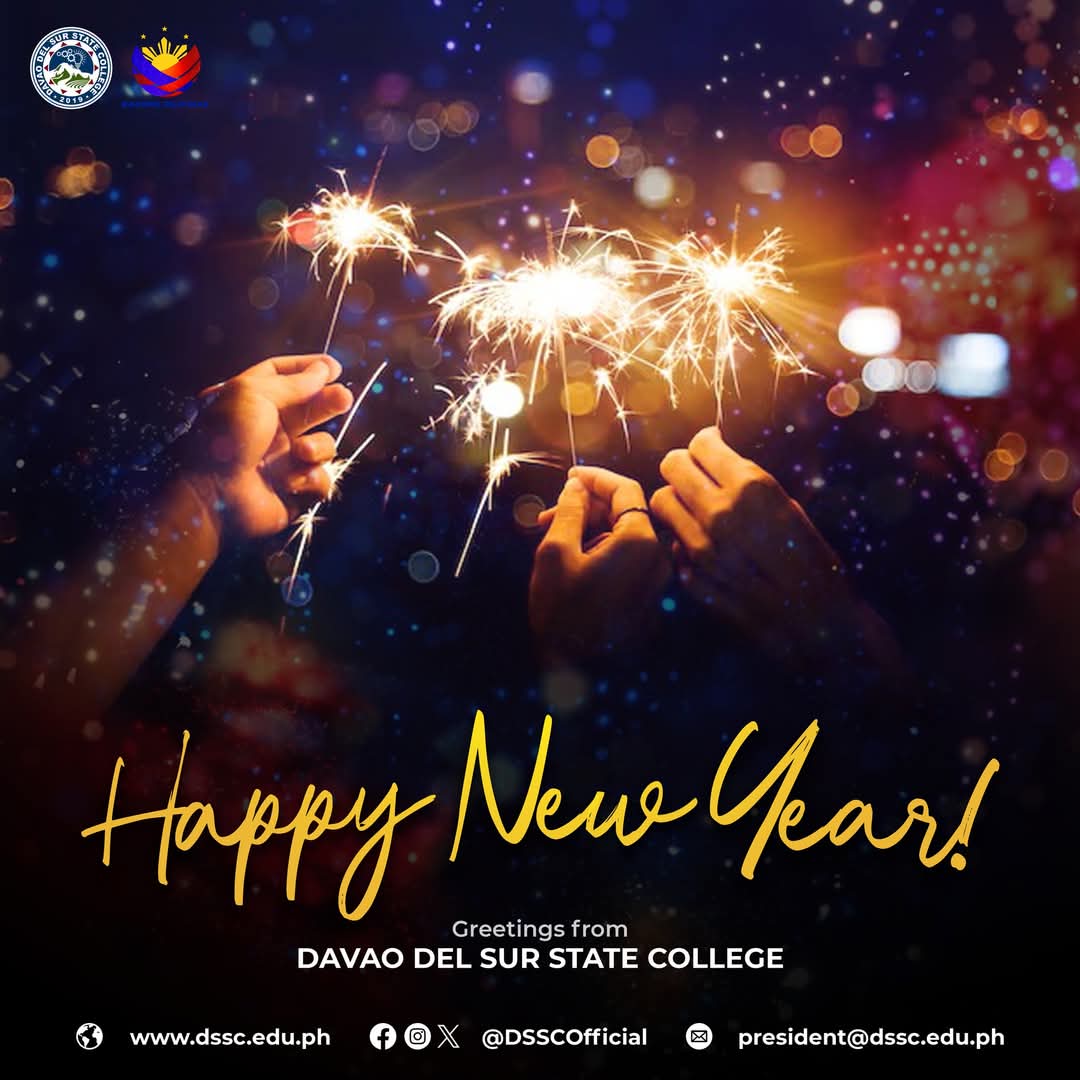 dsscofficial's tweet photo. 𝗪𝗲𝗹𝗰𝗼𝗺𝗶𝗻𝗴 𝟮𝟬𝟮𝟱 𝘄𝗶𝘁𝗵 𝗛𝗼𝗽𝗲 𝗮𝗻𝗱 𝗣𝗿𝗼𝗺𝗶𝘀𝗲!

As we say goodbye to the year gone by, let us look forward to 2025 with renewed hope, determination, and a commitment to excellence. 

#ShapingFuturesBeyondBorders #OneDSSC #DavaoDelSurStateCollege #DSSC https://t.co/wx4i9s7axk