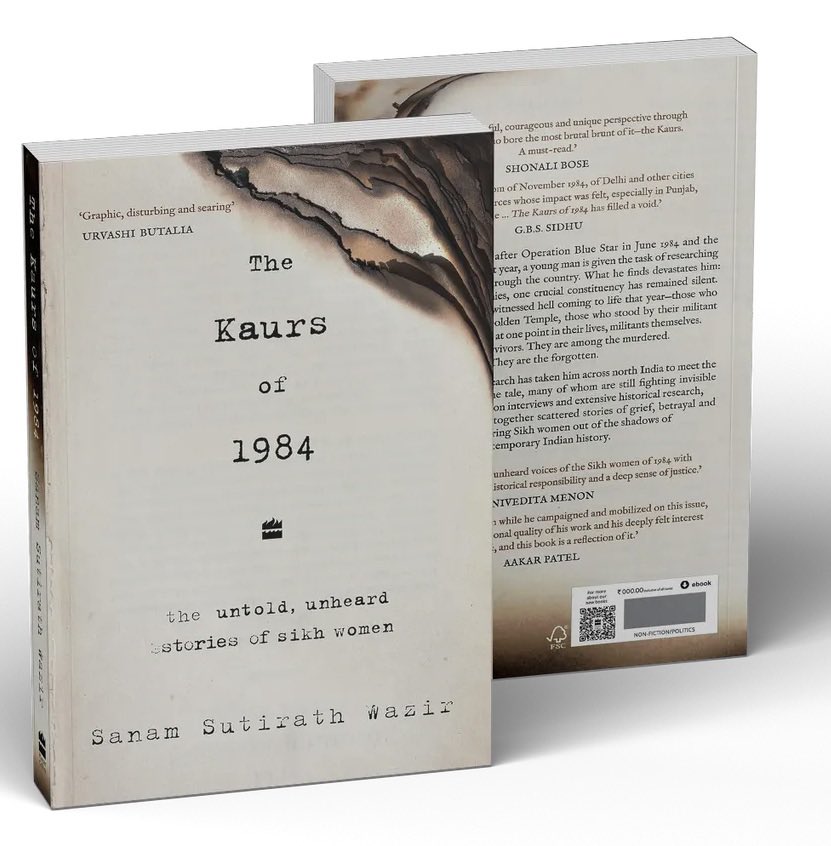 sanamwazir's tweet photo. 10 years ago, I started writing The Kaurs of 1984 to honor the resilience of women who lived through unimaginable tragedy. In 2024, their stories reached thousands, sparking conversations about justice. Grateful for this journey. Here’s to remembrance and hope. #TheKaursof1984 https://t.co/gXWApjzQhG