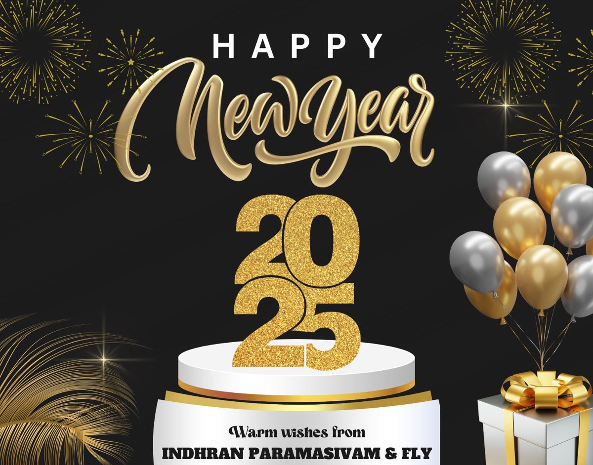 Indhran's tweet image. Cheers to a fresh start! May this year bring you countless reasons to smile. Happy New Year 2025.

இந்த புத்தாண்டு உங்கள் வாழ்வில் மகிழ்ச்சியையும், இன்பத்தையும் குறைவில்லா செல்வத்தையும் தரும் நல்ல ஆண்டாக மலர இனிய புத்தாண்டு வாழ்த்துகள் 🙏
