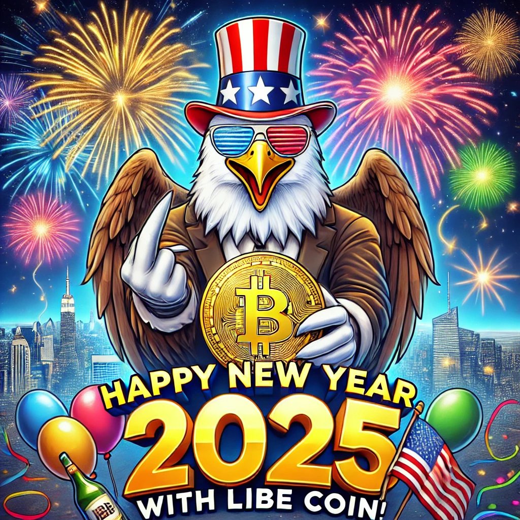 libecoin's tweet photo. 🎉 Happy New Year 2025 from LIBE Coin! 🦅✨
2024 was filled with remarkable achievements. In 2025, LIBE Coin will continue to symbolize financial freedom and unity. Thank you for your support! Wishing you a joyful and successful New Year! 🎆
#LIBECoin #HappyNewYear2025 https://t.co/6U0KTc8PxV
