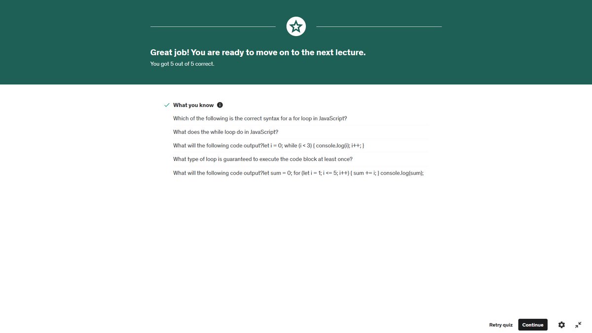 Faizanfrontend's tweet image. 🔴DAY-3 #100daysofcoding  #CodingJourney #hiteshdotcom #udemy 
- Started with JS already
- Learned about all types of loops in JS
- Completed with Loops quiz on Udemy
- Practiced some questions on loops
- Excited to move on to the next topic