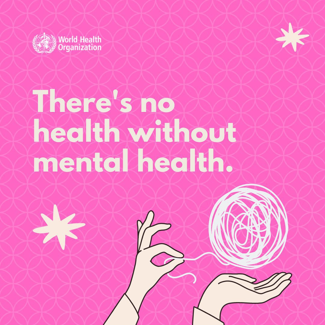United Nations (@un) on Twitter photo Mental and physical health are closely linked.
Looking after your mental health can help increase feelings of happiness and overall well-being.
Get tips from <a href="/WHO/">World Health Organization (WHO)</a>: who.int/news-room/feat… Mental and physical health are closely linked.
Looking after your mental health can help increase feelings of happiness and overall well-being.
Get tips from <a href="/WHO/">World Health Organization (WHO)</a>: who.int/news-room/feat…