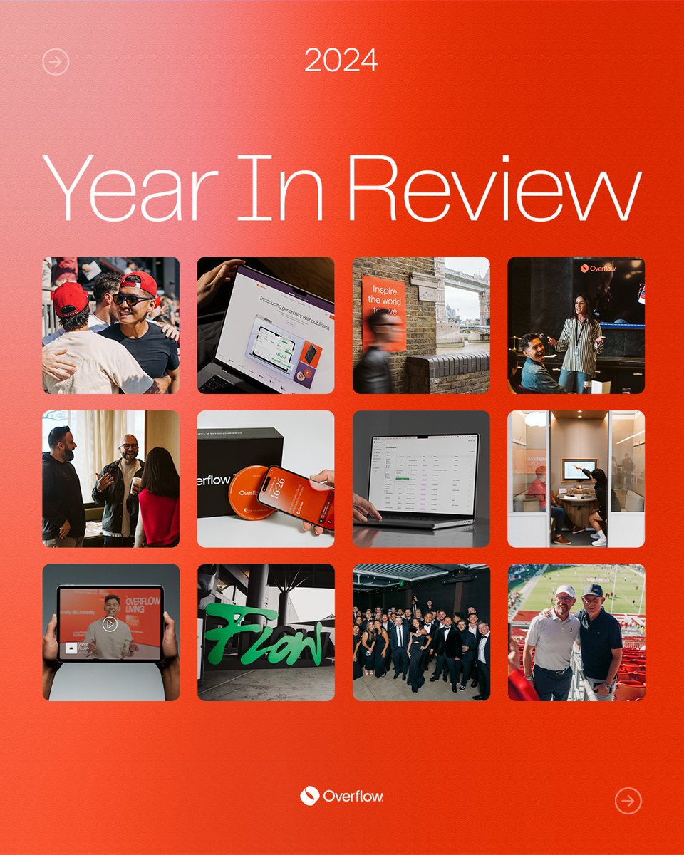 Overflow_app's tweet image. WHAT A YEAR 🔥
2024 was a year of transformation and growth!
We introduced Overflow Tap, added Apple and Google Pay, and redesigned the NPO Dashboard to revolutionize generosity. 🧵