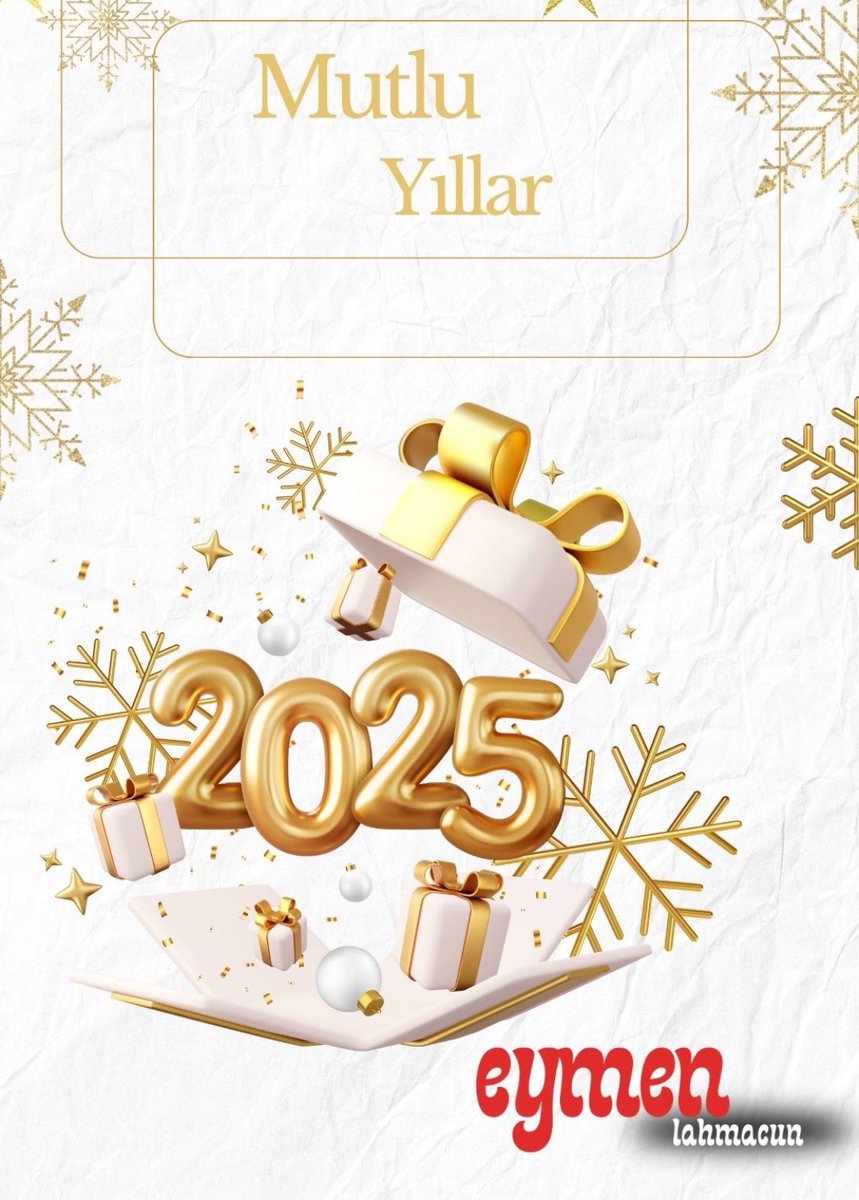 Eymen Lahmacun ailesi olarak herkesin yeni yılını tüm içtenlikle kutlar. Mutlu bir yıl geçirmenizi temenni ederiz. 
#malatya #EymenLahmacun