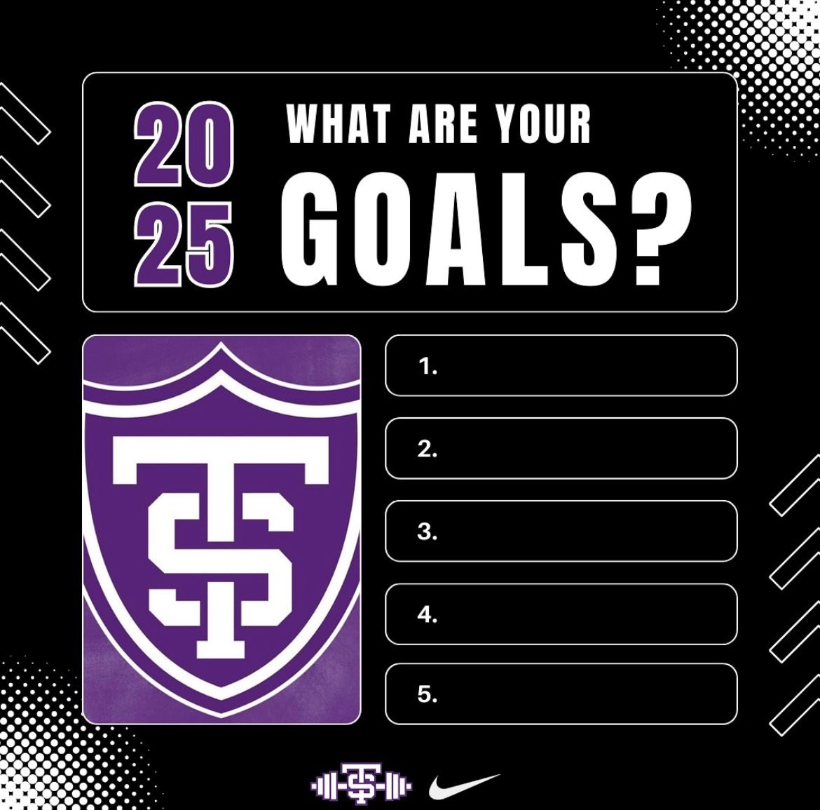 2025 is right around the corner... what 𝐆𝐎𝐀𝐋𝐒 do you want to conquer this year? 👊🏻💪🏻👀 

#rolltoms #tommiestrong #despite #goals #newyear #strengthandconditioning #athleticperformance