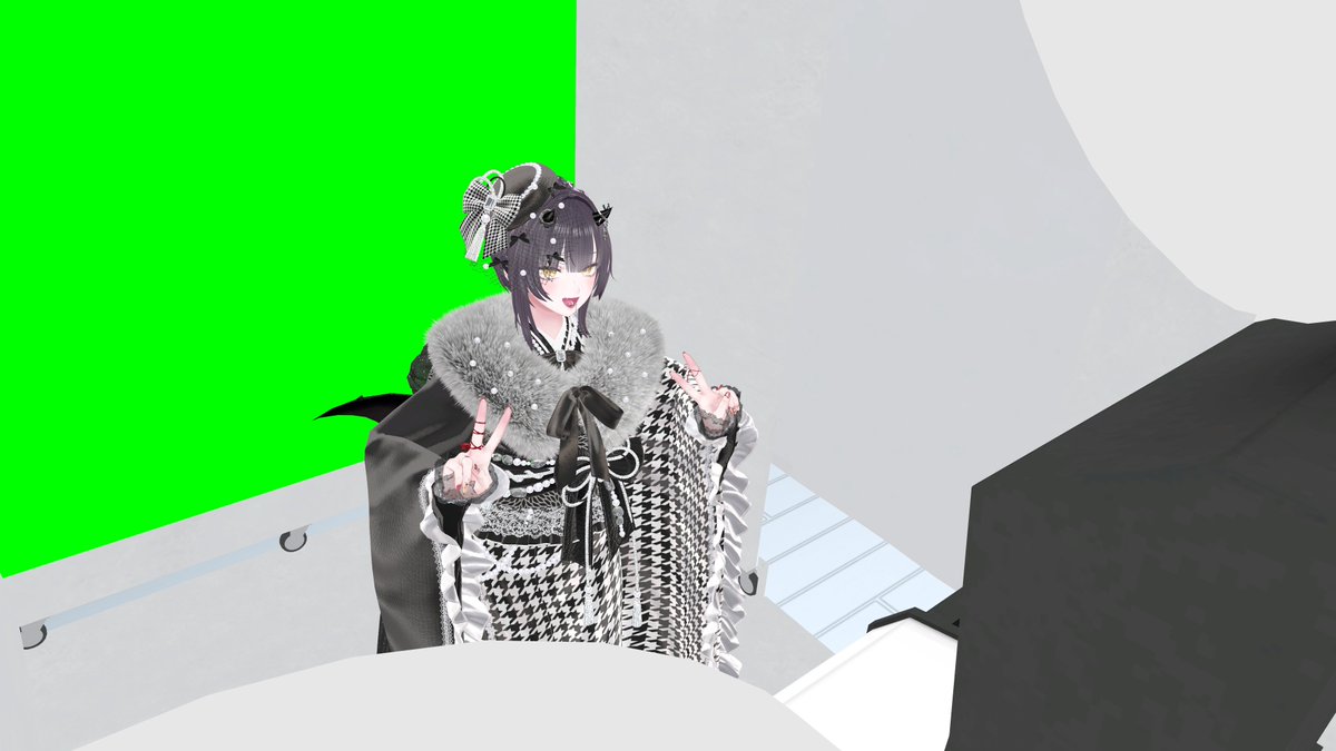 Zoeachan_VR's tweet image. 『PriPo-ぷりぽ-』
画像加工ができる人向けのプリクラっぽい画角の写真を撮れる簡単なワールドをアップしました！
備え付けのカメラジャックギミックで４枚目のような写真が撮影できます！
プリクラに飢えている方はよければぜひ！
 #VRChat_world紹介
vrchat.com/home/launch?wo…