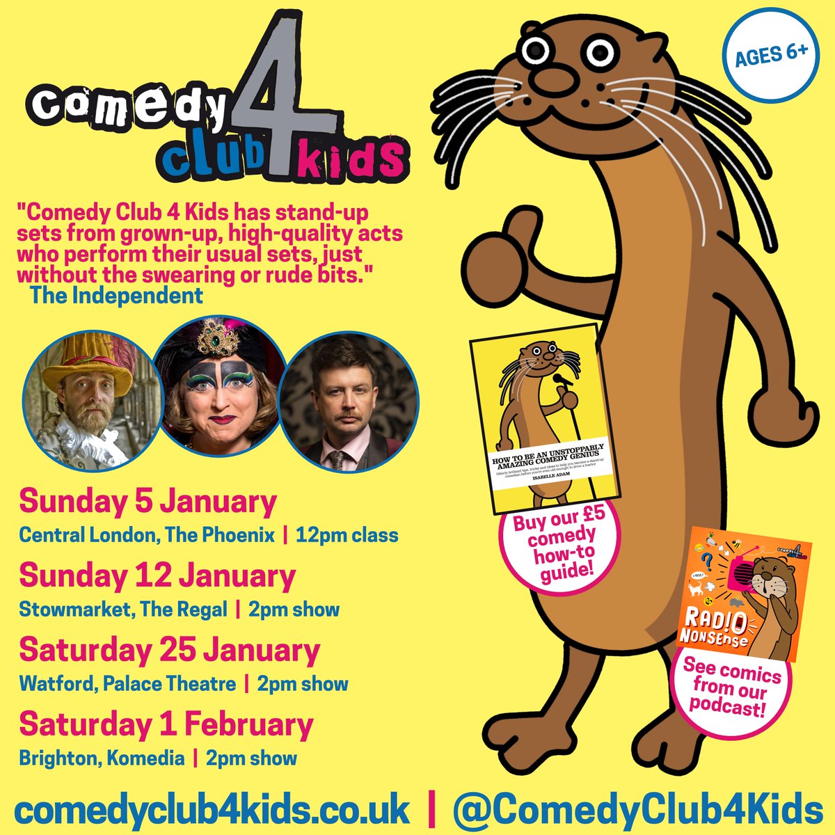 Comedy Club 4 Kids (@comedyclub4kids) on Twitter photo Happy New Year, come see us this January, we have family-friendly shows at <a href="/RegalStowmarket/">Regal Stowmarket</a> (with <a href="/timfitzhigham/">tim fitzhigham</a>), <a href="/watfordpalace/">Watford Palace</a> (with <a href="/turlygod/">thom tuck. purveyor of fine comedy.</a>) and <a href="/KomediaBrighton/">Komedia Brighton</a> (with <a href="/AdaCampe/">Ada Campe</a>). Ooh. Plus our first workshop of 2025 is at @thephoenix_w1 by Oxford Circus tube on Sunday 5th! Happy New Year, come see us this January, we have family-friendly shows at <a href="/RegalStowmarket/">Regal Stowmarket</a> (with <a href="/timfitzhigham/">tim fitzhigham</a>), <a href="/watfordpalace/">Watford Palace</a> (with <a href="/turlygod/">thom tuck. purveyor of fine comedy.</a>) and <a href="/KomediaBrighton/">Komedia Brighton</a> (with <a href="/AdaCampe/">Ada Campe</a>). Ooh. Plus our first workshop of 2025 is at @thephoenix_w1 by Oxford Circus tube on Sunday 5th!