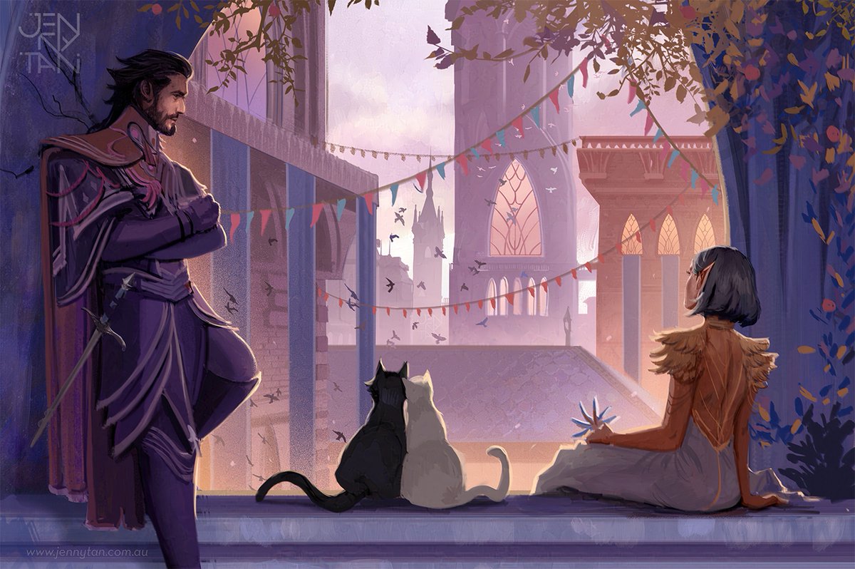 Happy New Year!

Slightly sketchy, but wanted to paint a soft quiet moment between a Rook and her Lucanis watching a sunset in Treviso. 

#datv #LucanisDellamorte #dragonage #bioware #rookanis #Treviso #fanart