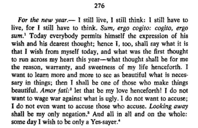 Samantharhill's tweet image. Friedrich Nietzsche, For the new year: