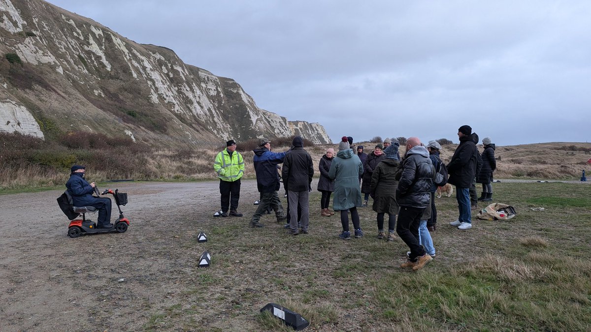 Thanks to everyone who came on our New Years Eve guided walk at Samphire Hoe today. And a special thanks to Volunteer Ranger Marion, who piped us into the start of the walk.