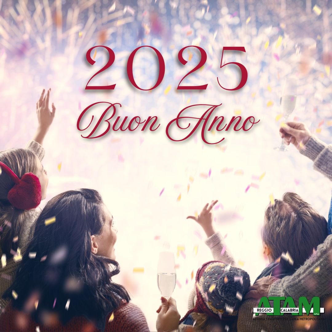 AtamRc's tweet image. Buon 2025 da ATAM! ✨🎉

Il 2024 è stato un anno intenso, ricco di sfide e successi 🚍🌟. Grazie alla vostra fiducia, abbiamo raggiunto traguardi importanti, migliorando i nostri servizi per essere sempre più vicini alle vostre esigenze.

Felice anno nuovo da ATAM! 🥂🎆