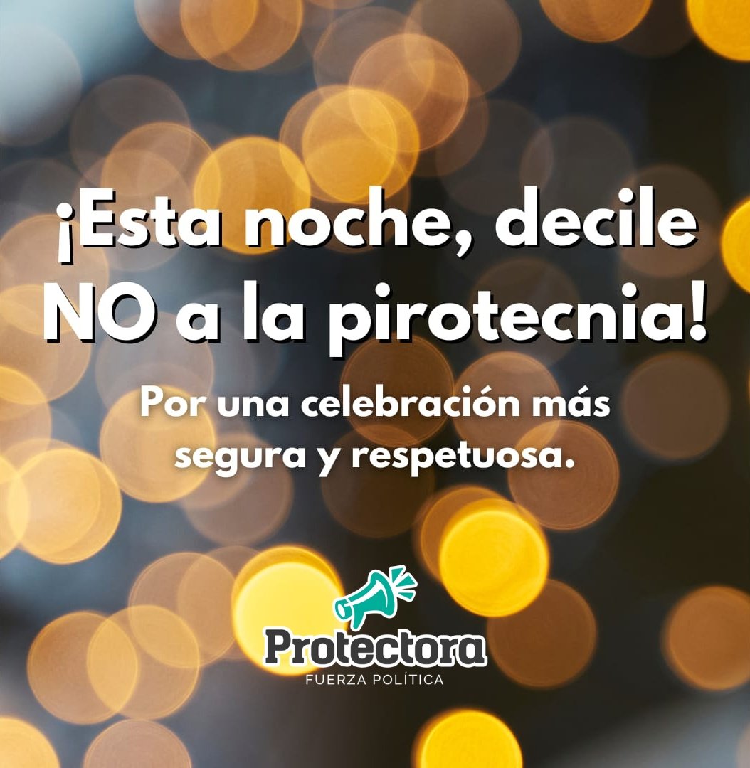 ProtectoraMdzOK's tweet photo. #NoALaPirotecnia 🎆
No hay libertad sin responsabilidad. Los estruendos afectan a niños, adultos mayores, personas con sensibilidad sensorial y animales. Evitemos accidentes que pongan en riesgo vidas. Este Año Nuevo, celebremos con empatía y respeto por todos. https://t.co/TCuHwpplS9