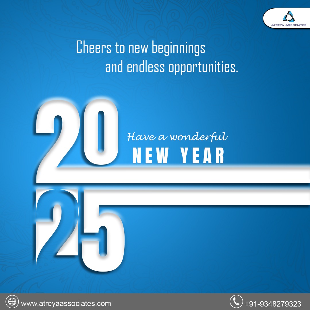🎉 Here’s to growth, innovation, and success in every endeavor!
✨ Together, let’s make this year extraordinary. ✨
Have a Wonderful New Year!!

#NewYear2025 #AtreyaAssociates #InnovationAndGrowth