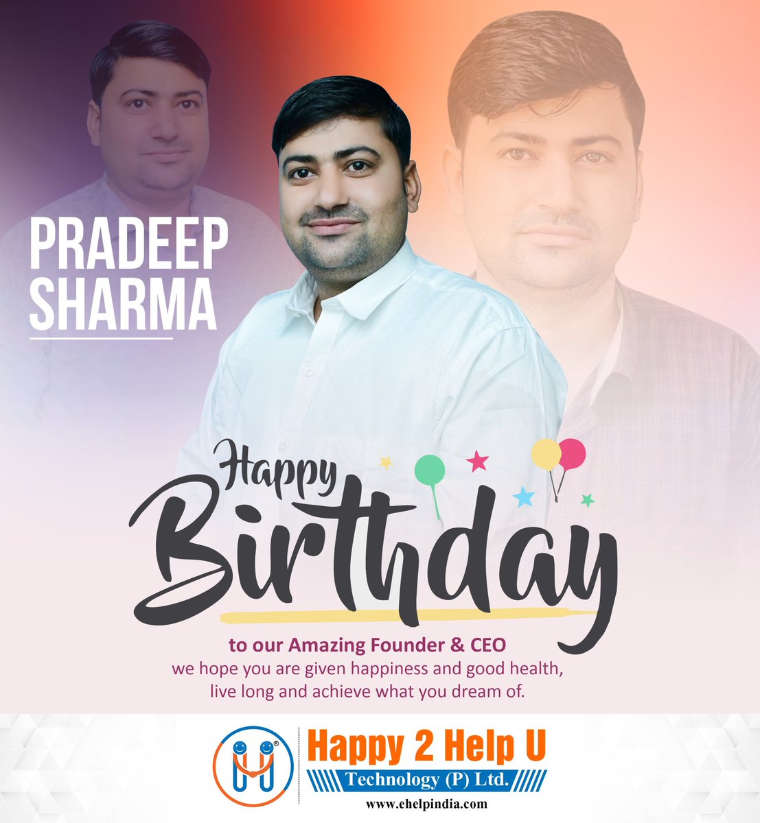 h2hutechnology's tweet photo. Happy Birthday Boss @pradeepemitra 🎂 https://t.co/X4wW8pgjCL