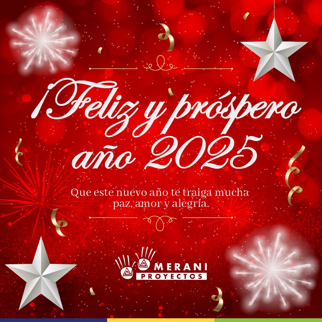 👉🏼 Desde la familia Merani Proyectos les deseamos un 2025 lleno de bendiciones, desafíos superados y grandes logros. ✨

Que cada día esté lleno de momentos especiales. 💛

#FelizAñoNuevo 🎉