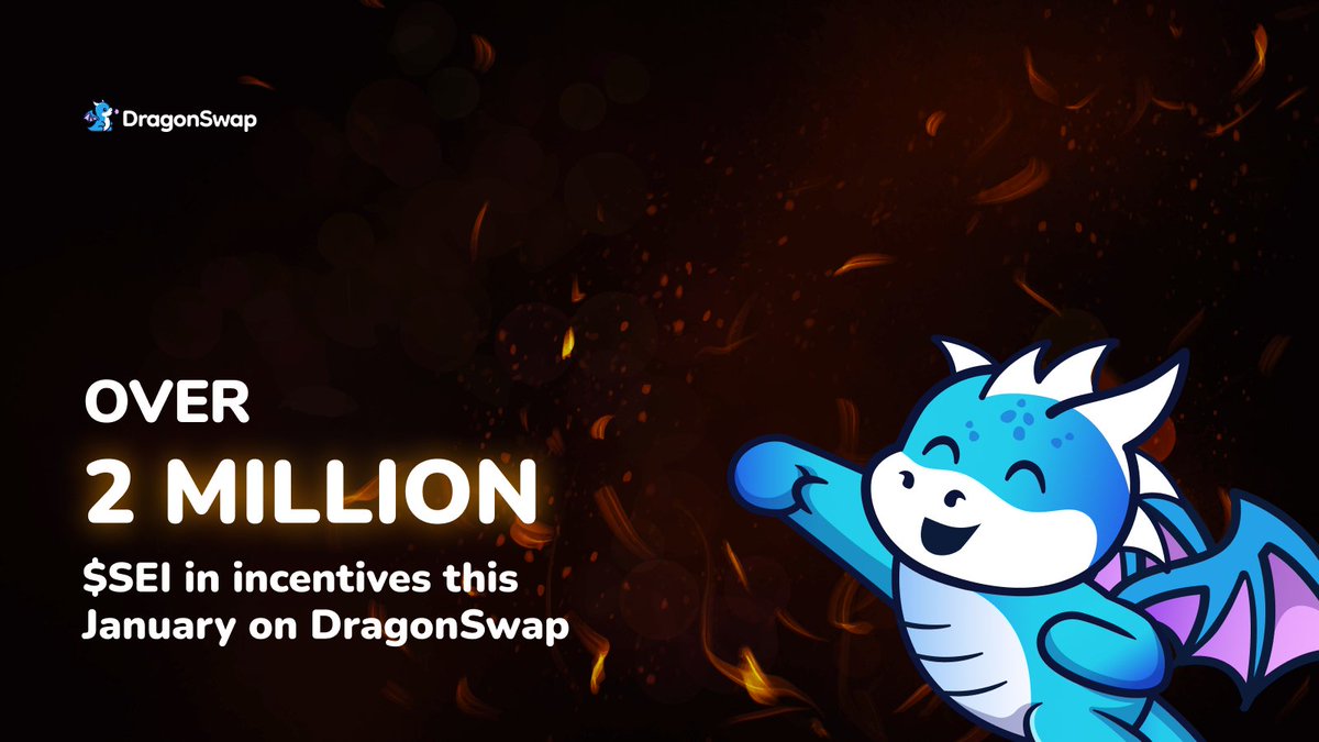 ⚡️NEWSFLASH: Over 2 MILLION $SEI IN INCENTIVES DROPPING ON DRAGONSWAP 🔥

▫️5 Pools. One Legendary Competition. Launching January 2025.

When this post hits 100 RTs, full details drop! Let's go legends! 🐉