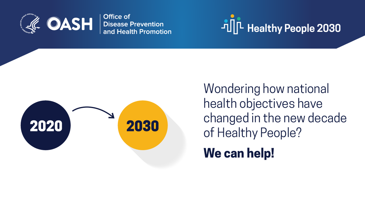 Health Disparities (@nimhd) on Twitter photo ICYMI: <a href="/HealthGov/">Health.gov</a> has created a tool that makes it easy to find out which Healthy People 2020 objectives have been modified, removed, or retained for Healthy People 2030. Check it out ahead of the new year: bit.ly/3gb0pKV ICYMI: <a href="/HealthGov/">Health.gov</a> has created a tool that makes it easy to find out which Healthy People 2020 objectives have been modified, removed, or retained for Healthy People 2030. Check it out ahead of the new year: bit.ly/3gb0pKV