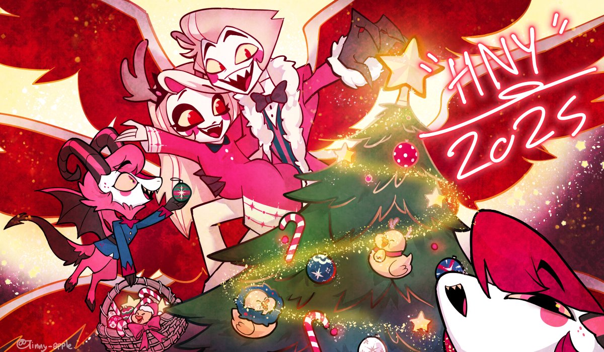 Tinny_apple's tweet image. HappyNewYear 2025🤸🤸✨
#HappyNewYear #HazbinHotelLucifer #HazbinHotelCharlie #HazbinHotel