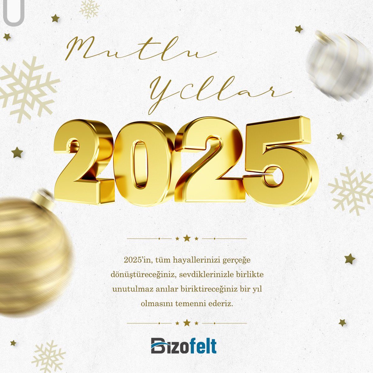 2025 in tüm hayallerinizi gerçeğe dönüştüreceğiniz, sevdiklerinizle birlikte unutulmaz anılar biriktireceğiniz bir yıl olması dileriz. Mutlu yıllar #2025 #mutluyıllar #yeniyıl #iyiseneler