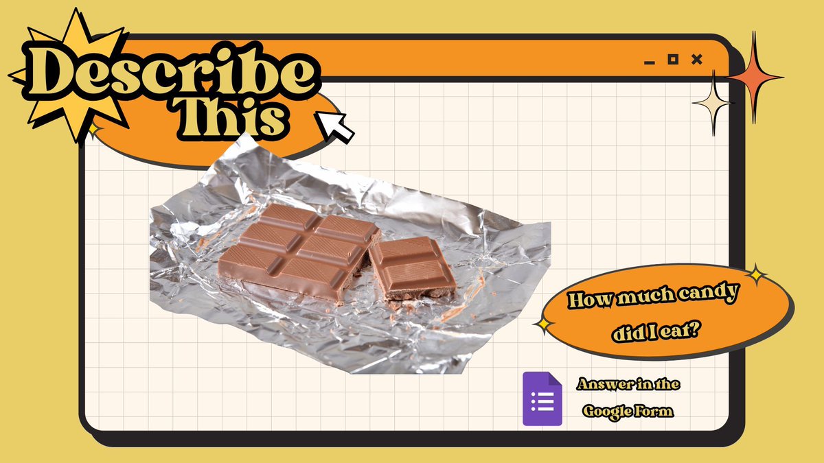 alicekeeler's tweet image. Working on a math lesson. How would you answer "How much candy did I eat?" Don't forget... we ALWAYS justify our answer. Use the word "because" 

#iteachmath