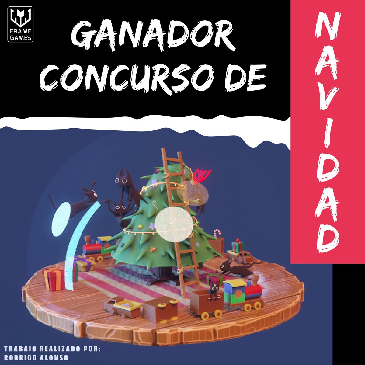 Frame__Games's tweet photo. 🎄Feliz Año Nuevo 2025 por parte de Frame Games!🎄
Proyecto realizado por nuestro alumno Rodrigo Alonso, ganador del concurso interno realizado y premiado por parte de @XPPen_Spain .
#modelado3d #felicesfiestas #framegames https://t.co/TSTJ4xfmL3