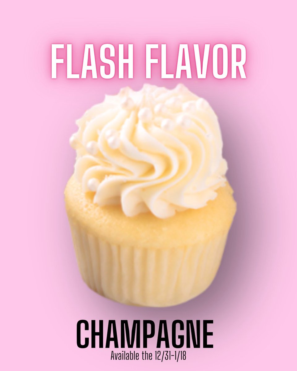 It’s never too late for one more flash flavor! 🍾 We’re welcoming 2025 with Champagne cupcakes. Pick some up to celebrate tonight, or to keep the party going into the new year.
