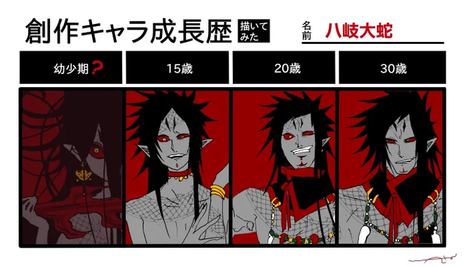 巳年イラスト間に合わなかったので、ひたすらうちの創作八岐大蛇祭り(過去絵)開催します8 