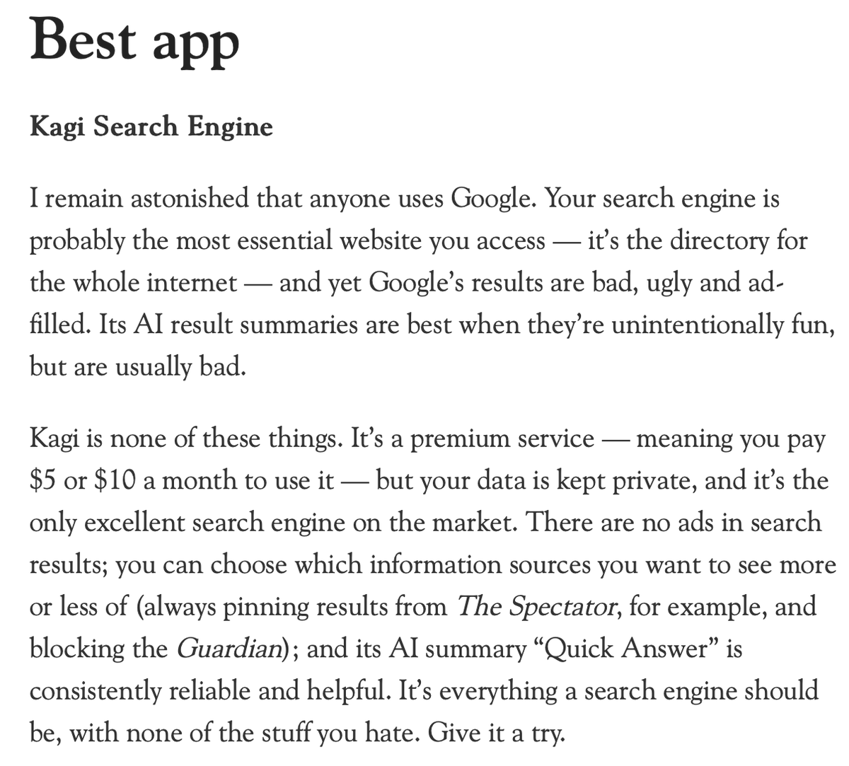 Thanks to The Spectator Australia recognizing our hard work in "The best tech of 2024"

spectator.com.au/2024/12/the-be…