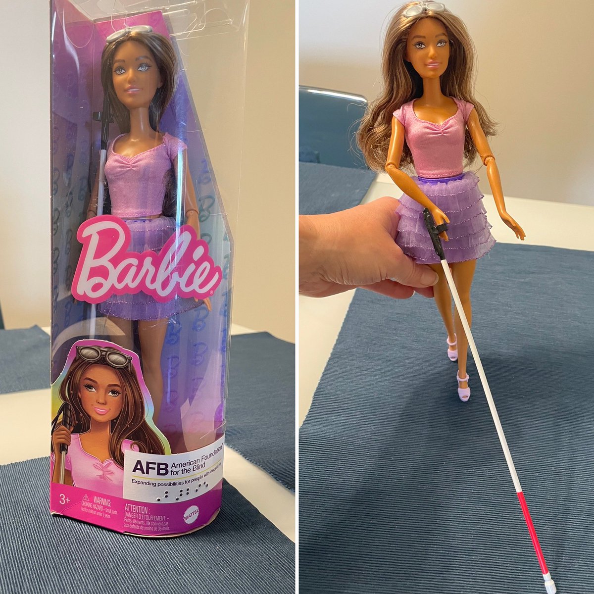 KimberleyLake's tweet image. My favourite Christmas gift!
#Barbie #ChristmasGift #VisuallyImpaired #BlindBarbie