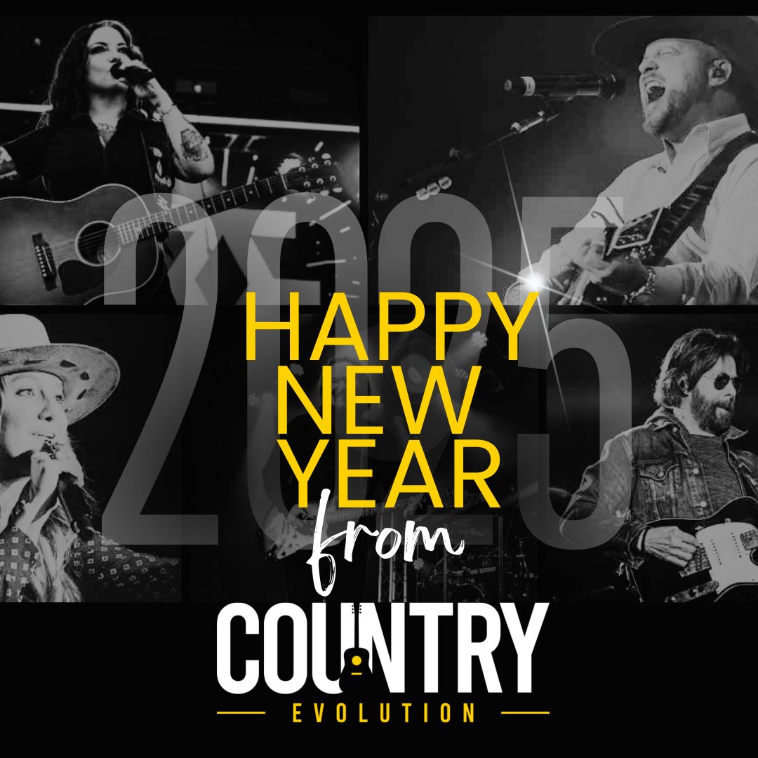 🎉✨ Happy New Year from Country Evolution! ✨🎉
We’re raising a toast to all the incredible moments we’ve shared with you this past year. From discovering rising stars to celebrating timeless classics, 2024 has been a year to remember.
#countryEvolution #countrymusic