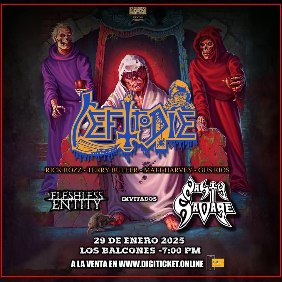 TerryButler67's tweet image. THRASH ALERT 🤘🏻👹🤘🏻 

Very stoked to have Nasty Savage Wage of Mayhem sharing the stage with Left To Die on our upcoming SCREAM BLOODY LEPROSY ACROSS LATIN AMERICA TOUR ! 

Don't miss out !
Get your tickets now !!

#lefttodie #leprosy #screambloodygore 
#getoffyourass