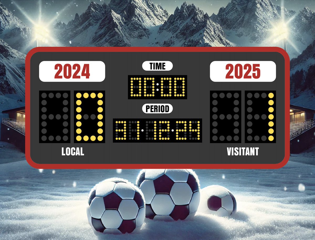 🔔 FELIÇ 2025! ⚽🇦🇩

🥰 Que tingueu un any ple de felicitat i alegries, i si cal, que el marcador torni a començar de nou! 😃