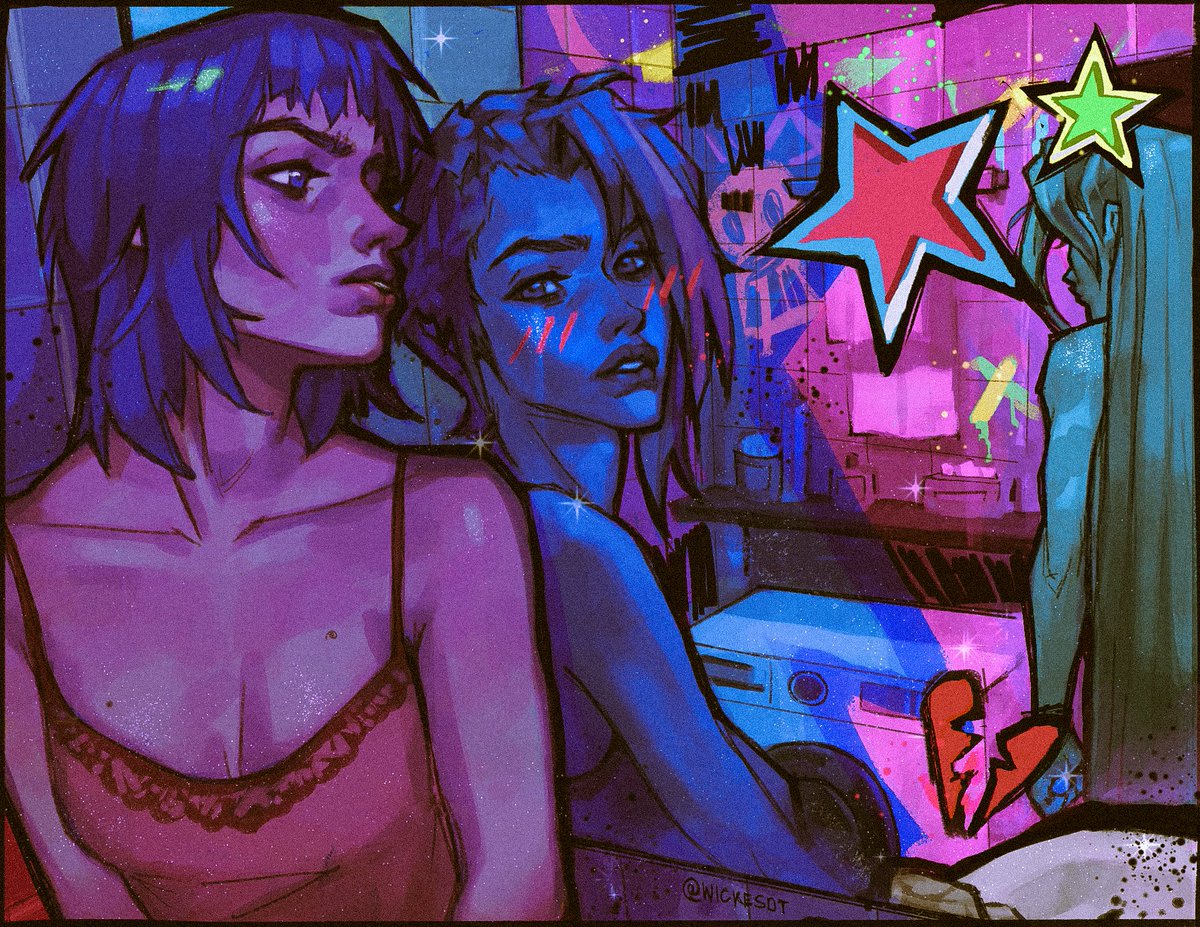 wickesdt's tweet photo. my entry for the opera gx art contest⭐ yay #arcane #arcanegx https://t.co/m80nT2hBOE