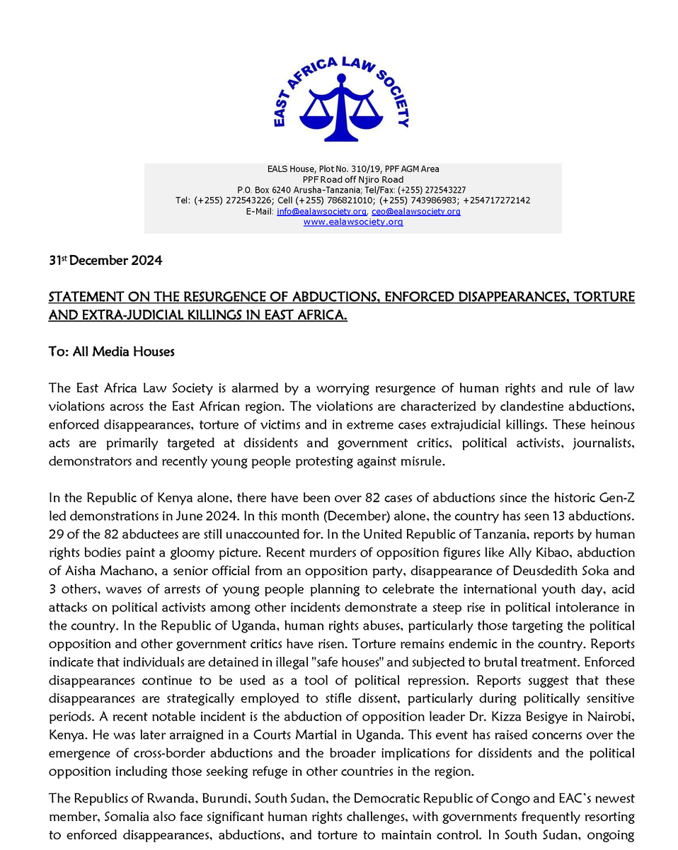 East Africa Law Society(EALS) tweet media