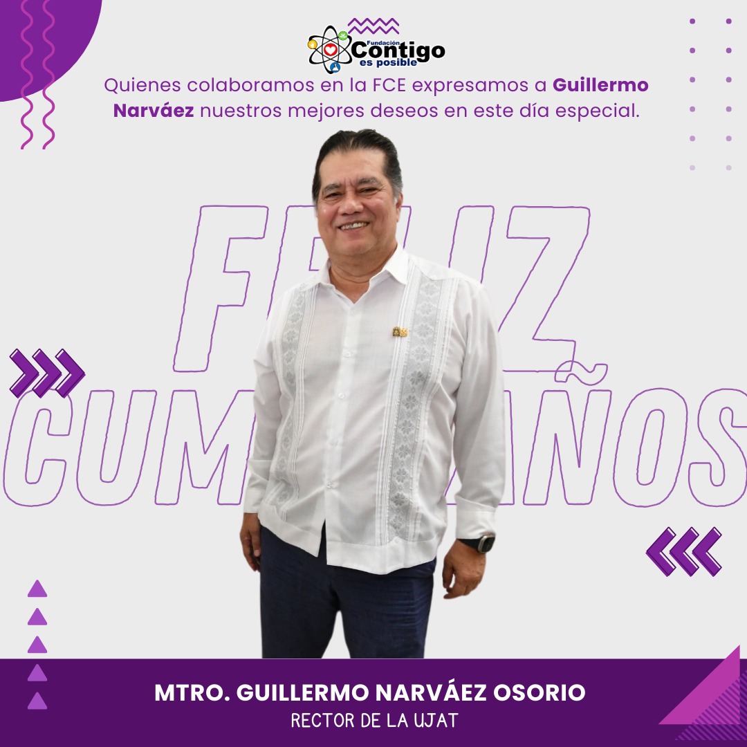 cupil026's tweet photo. ¡Feliz cumpleaños, Mtro. Guillermo Narváez Osorio! @narvaezosorio 

Le deseamos un día lleno de alegría y éxito. Gracias por su liderazgo al frente de la UJAT Universidad Juárez Autónoma de Tabasco  y su compromiso con la educación y las juventudes en el estado de Tabasco. 🌟🎓 https://t.co/2PwetX4lGg