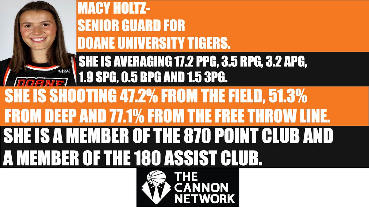 The Cannon Networkπ (@cannon_network) on Twitter photo <a href="/HoltzMacy/">Macy Holtz</a> of <a href="/DoaneAthletics/">Doane Tigers π―</a> <a href="/CoachBaum_DU/">Ryan Baumgartner</a> thecannonnetwork.com #basketball #TheCannonNetwork <a href="/HoltzMacy/">Macy Holtz</a> of <a href="/DoaneAthletics/">Doane Tigers π―</a> <a href="/CoachBaum_DU/">Ryan Baumgartner</a> thecannonnetwork.com #basketball #TheCannonNetwork