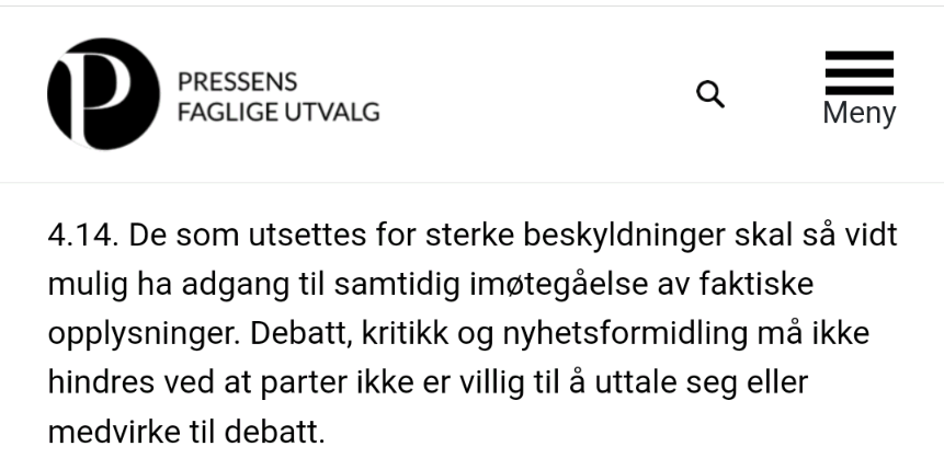 Altså, en ukjent fyr kommer med sterke beskyldninger mot en statsråd i <a href="/Finansavisen/">Finansavisen</a> uten noe samtidig tilsvar fra statsråden. En sak for PFU?