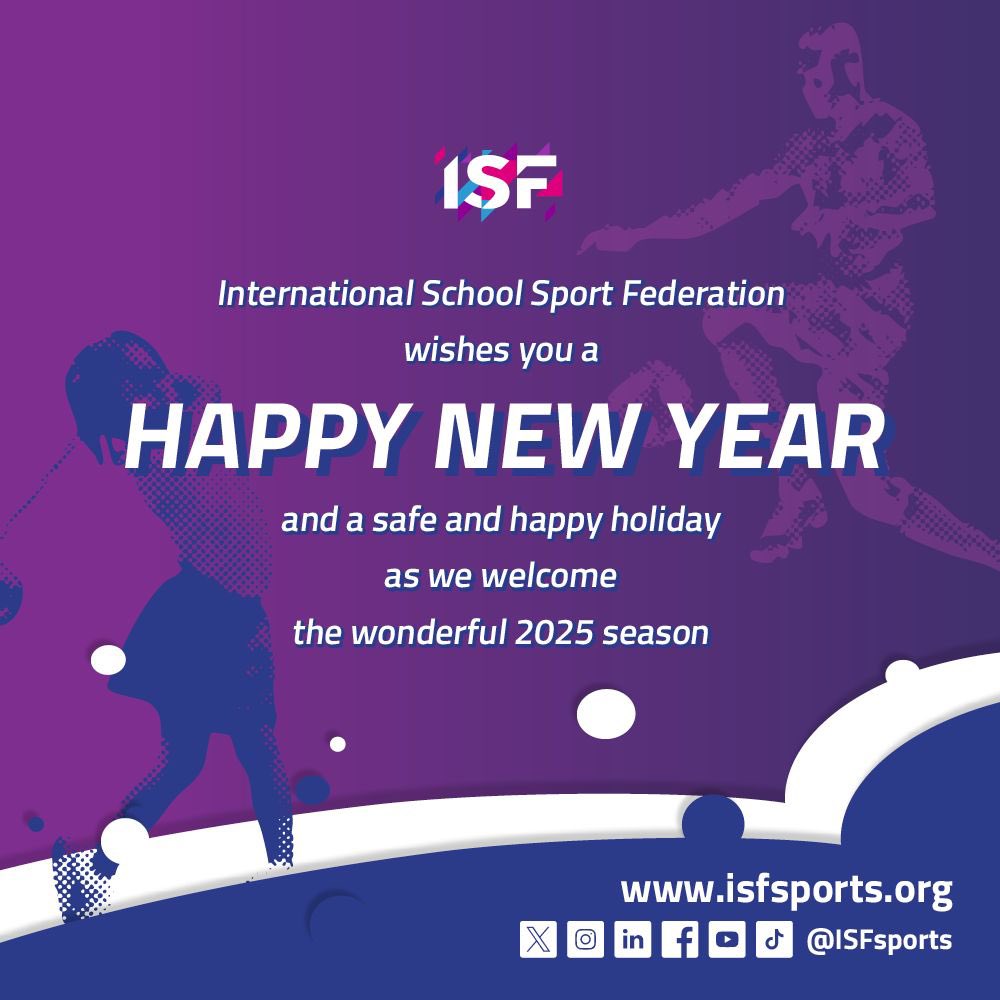 Happy New Year from ISF! Wishing everyone a joyful and successful start to 2025.

#ISFsports #NewYear2025