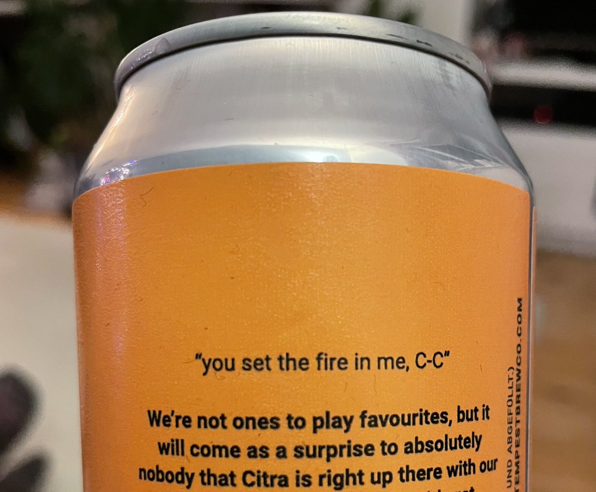 MessrBloom's tweet photo. Hope @Tom_Vek gets some royalties from this banger of a beer from @TempestBrewCo https://t.co/aPi5fMFTJu